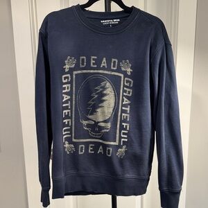 Grateful Dead Men's Dark Blue Crewneck Sweatshirt by Lucky Brand